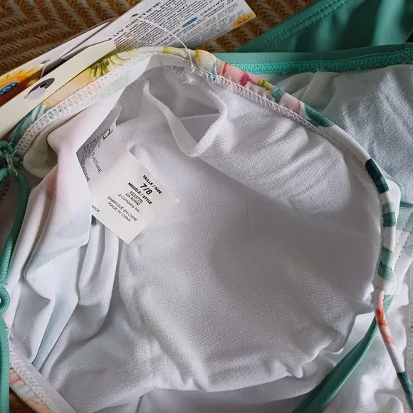 NWT M.I.D. Girls Two-Piece Floral Swimsuit Size 7-8 - Picture 8 of 8